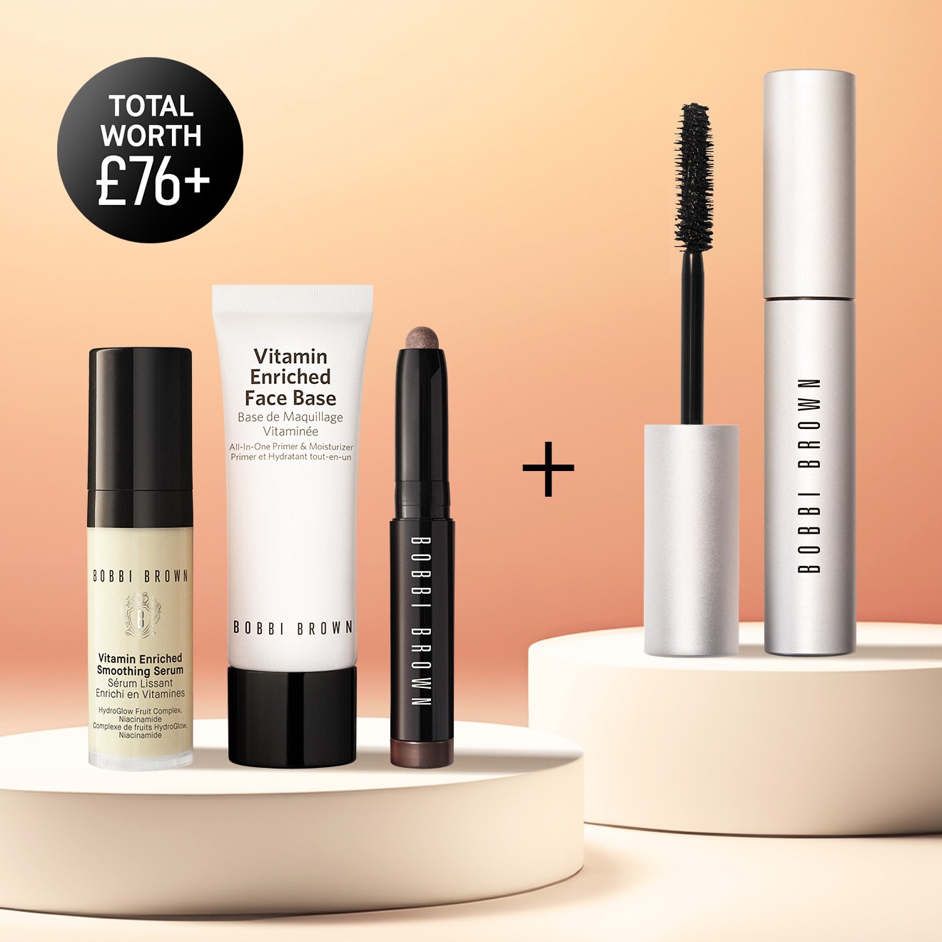 summer glowing set with orange background