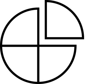 Circle icon divides into 4 segments