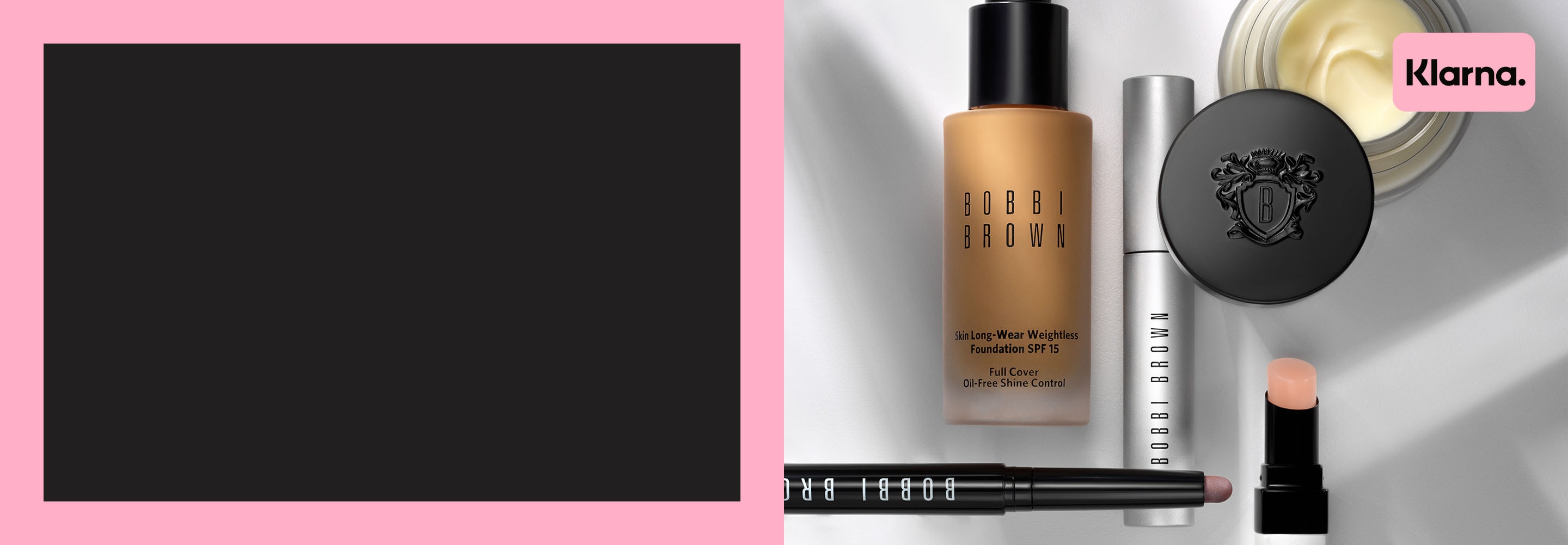 Selection of bestselling Bobbi Brown products over a grey background