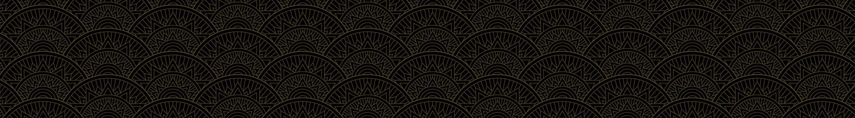 Gold deco pattern over a dark background